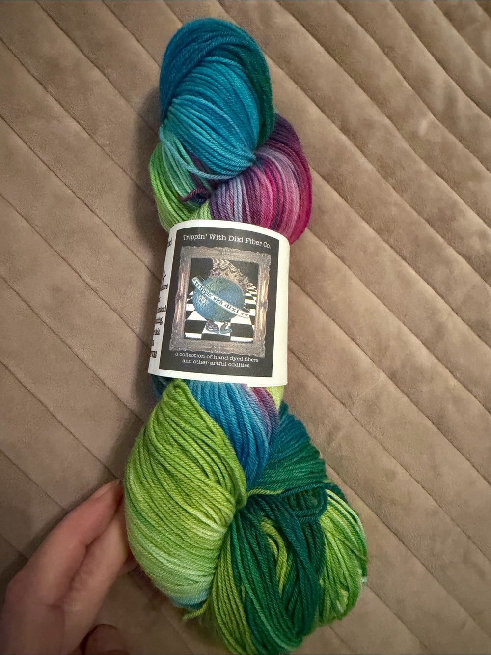 Trippin with Dixi yarn  - Green/Blue/Purple